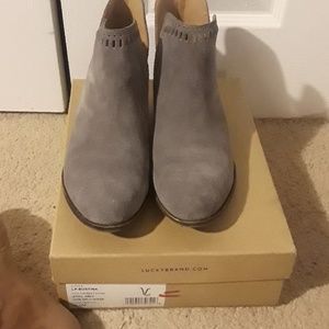 Gray Suede Bootie